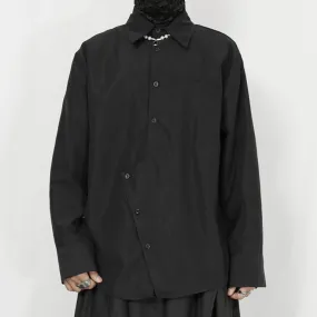 Asymmetric Placket Loose Shirt