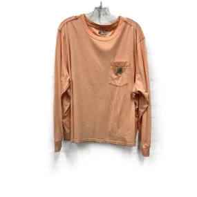 Athletic Top Long Sleeve Crewneck By Carhartt In Orange, Size: 3x