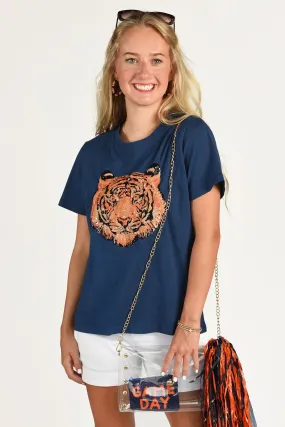 AUBURN TIGERS SEQUIN TOP