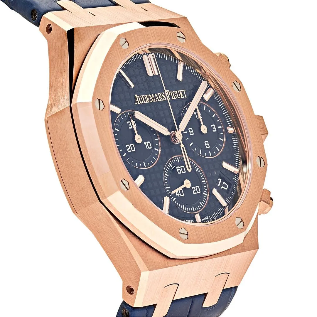 Audemars Piguet Royal Oak 26240OR.OO.D315CR.01 Chronograph '50th Anniversary' Rose Gold Blue Dial (2022)