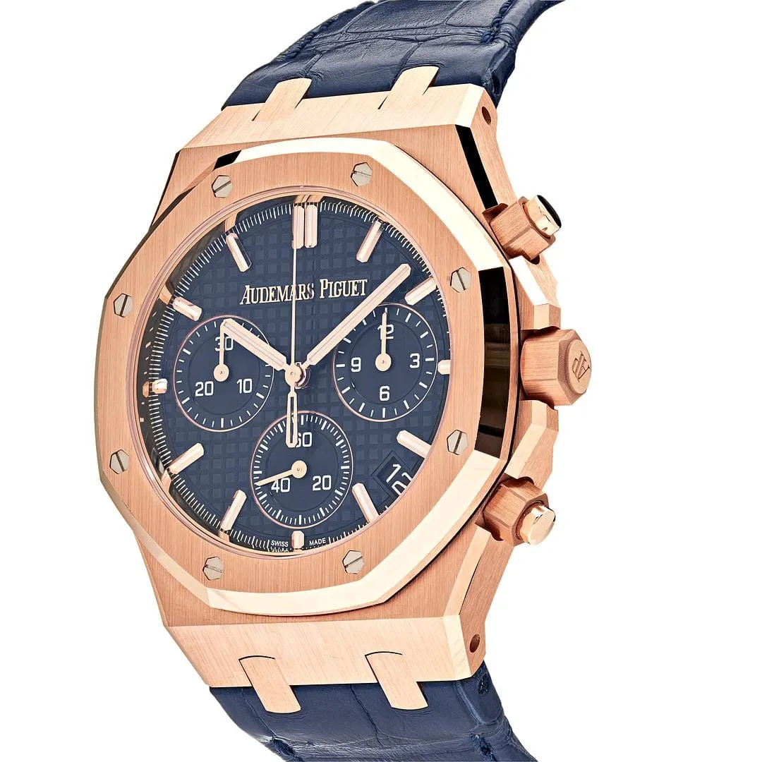 Audemars Piguet Royal Oak 26240OR.OO.D315CR.01 Chronograph '50th Anniversary' Rose Gold Blue Dial (2022)