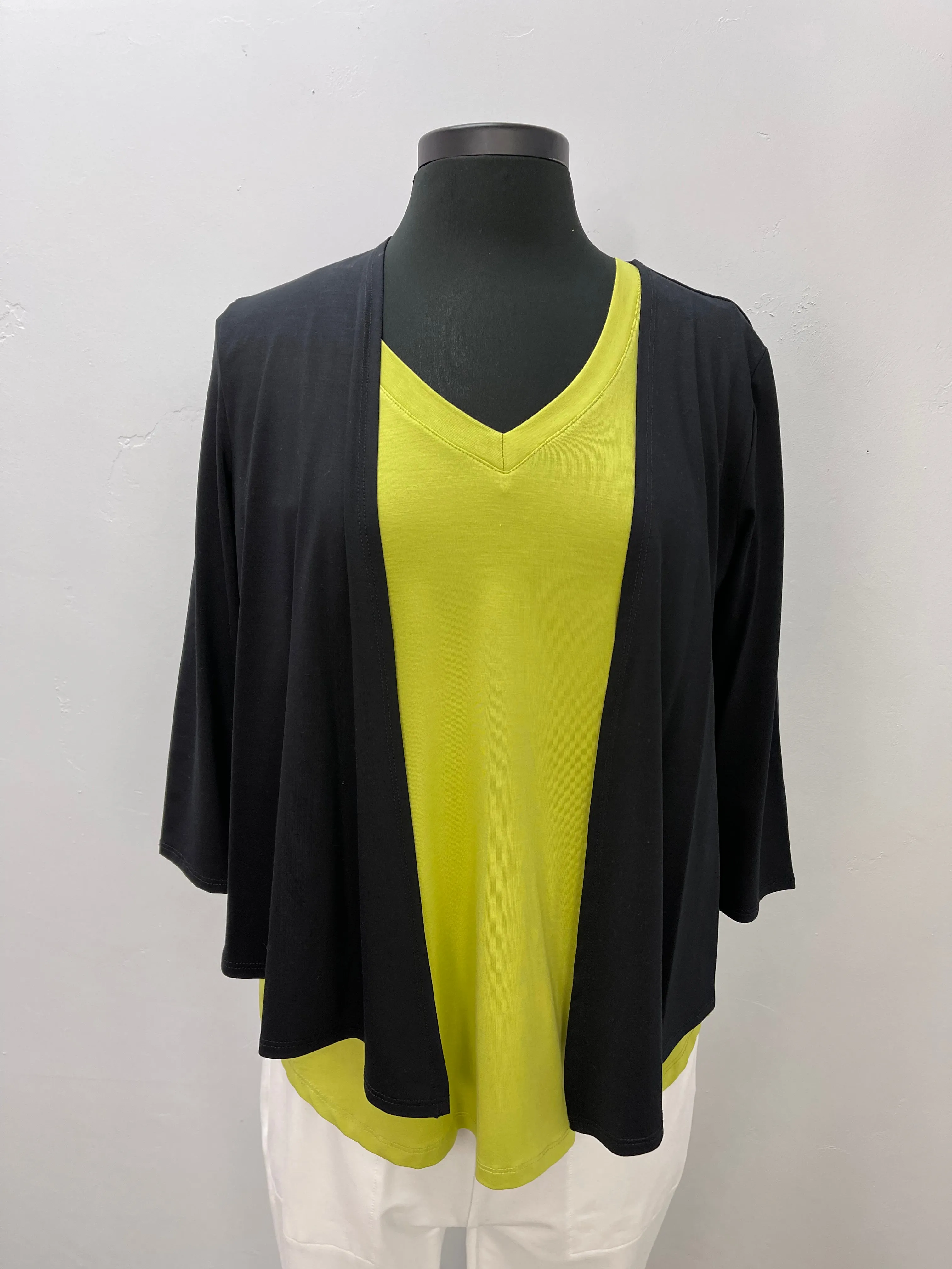 Bamboo Long Sleeve Cover Up Cardigan Black