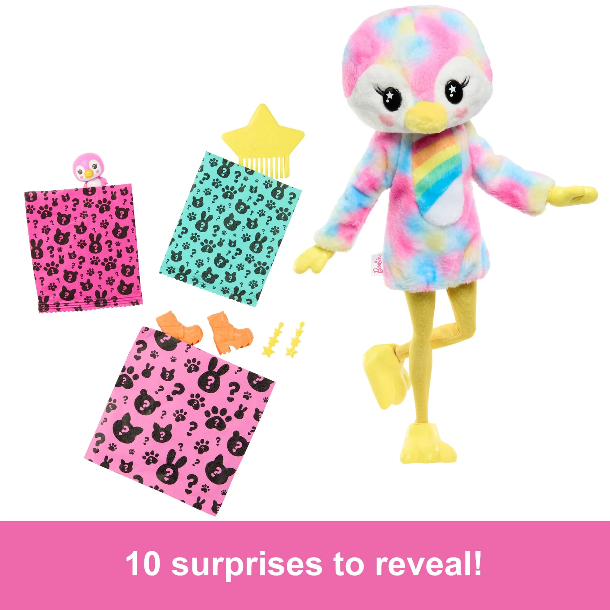 Barbie Cutie Reveal Penguin Doll & Accessories, Color Dream Series With 10 Surprises