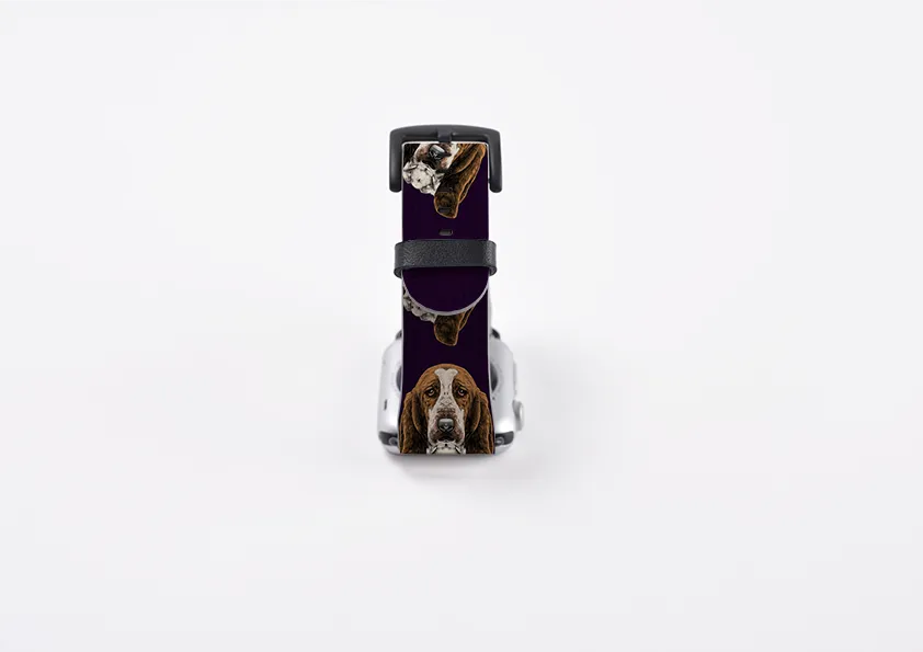 Basset Hound Purple Apple Watch Strap