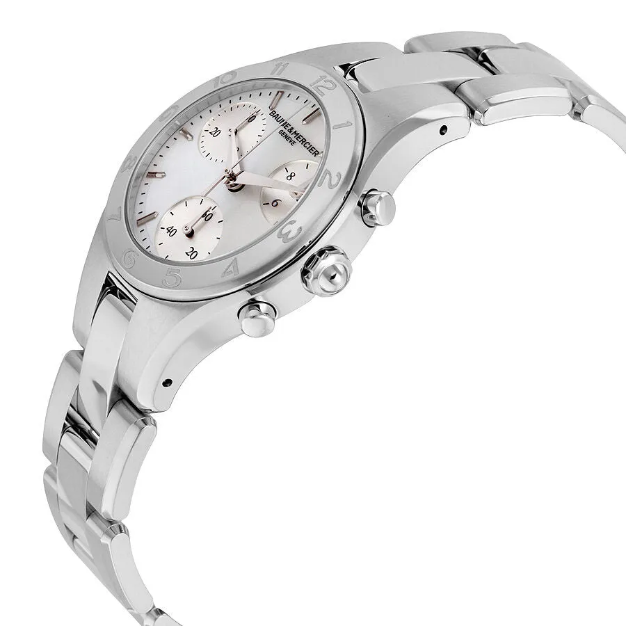 Baume and Mercier Linea Chronograph Mother of Pearl Dial Ladies Watch 10012