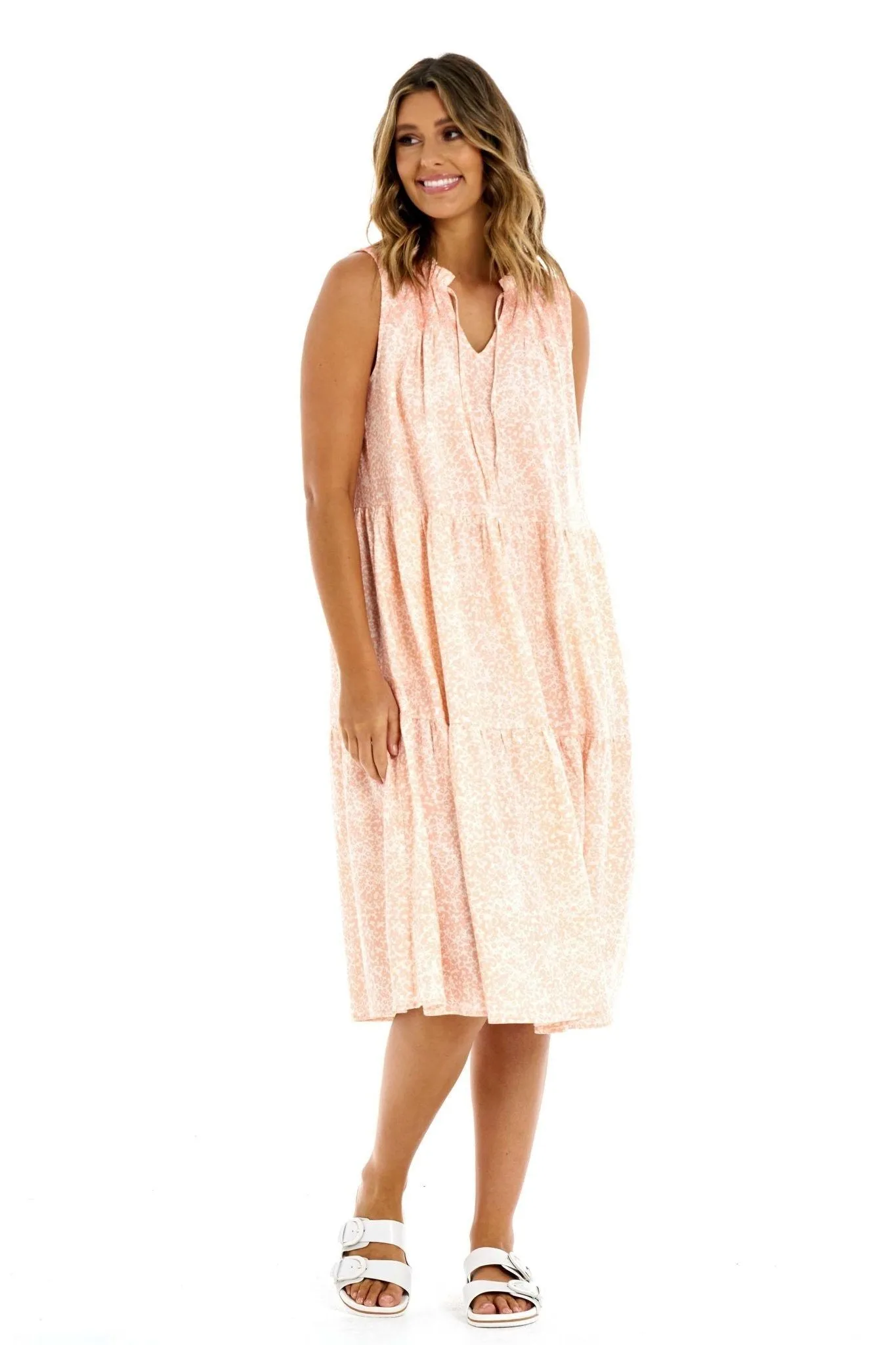 Betty Basics Miranda Linen Dress in Fleur Print