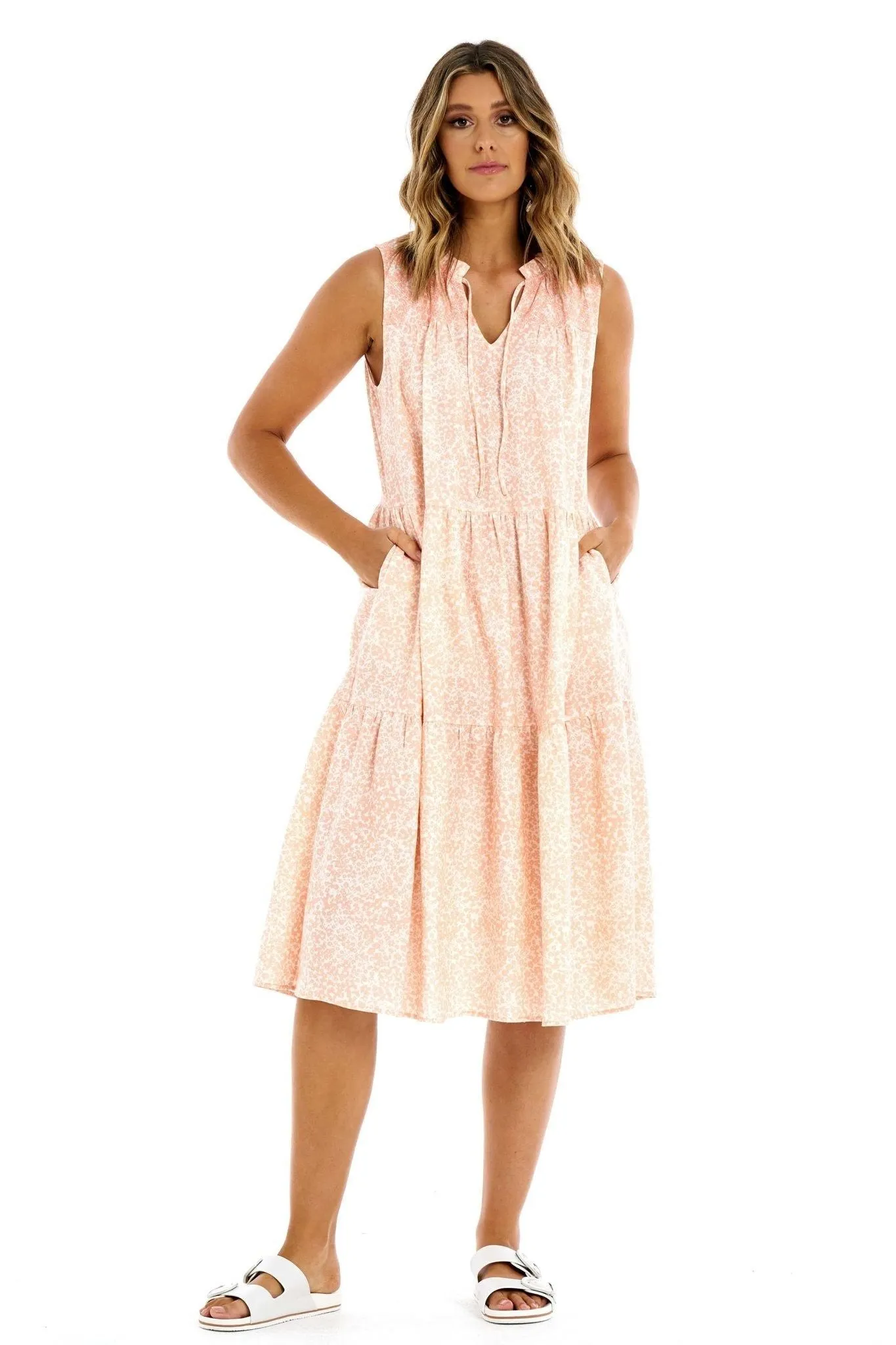 Betty Basics Miranda Linen Dress in Fleur Print