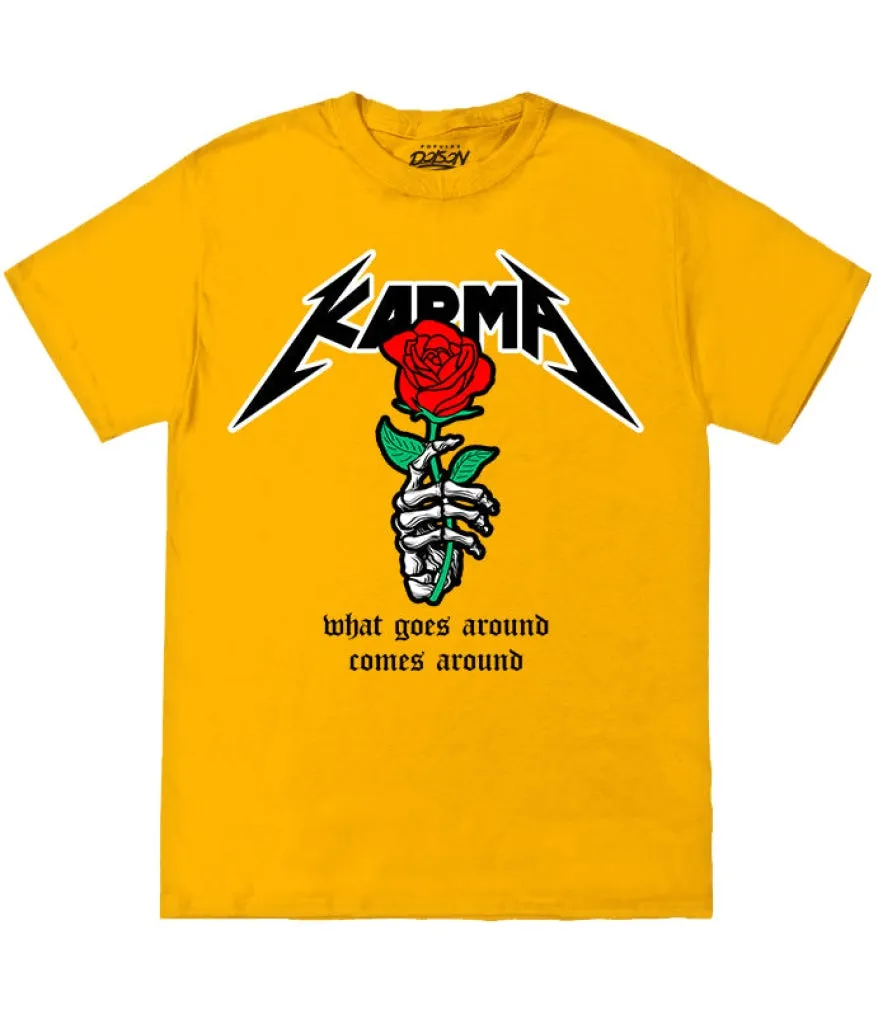 BIG SIZE KARMA SKULL ROSE TEE