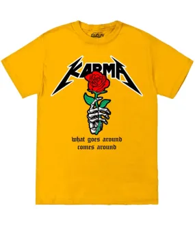 BIG SIZE KARMA SKULL ROSE TEE