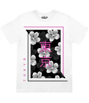 BIG SIZE-SPLIT GEO SAKURA KANJI TEE