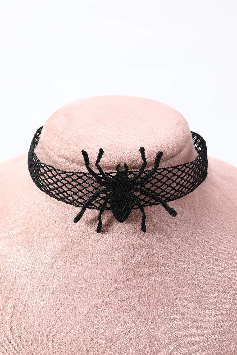 Black Halloween Spider Choker