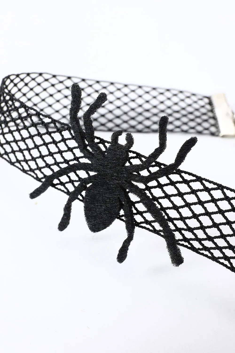 Black Halloween Spider Choker