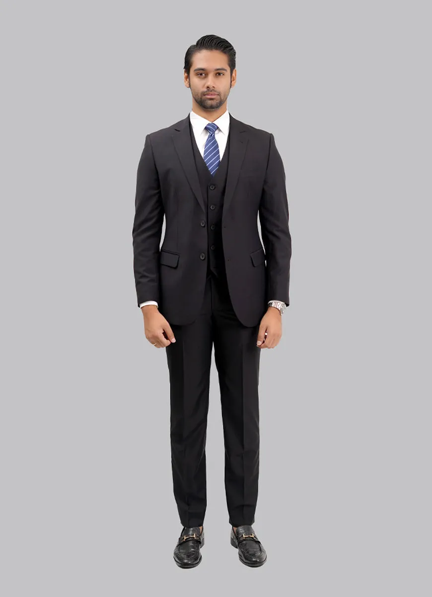 Black Plain 3-Piece Suit