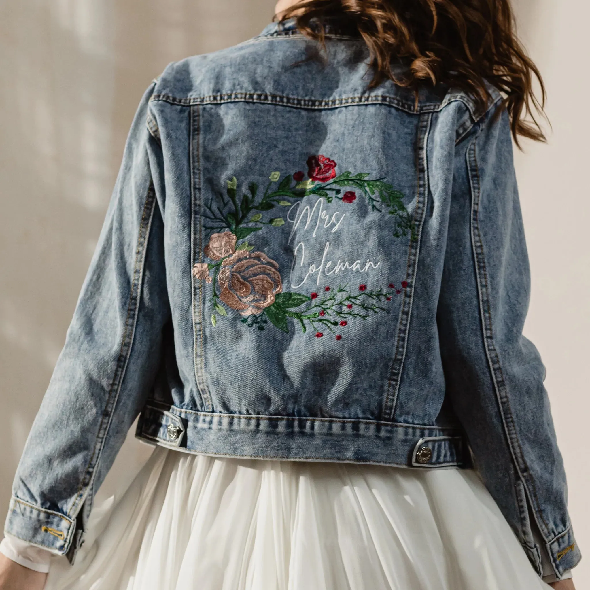 Botanical Denim Bridal Jacket