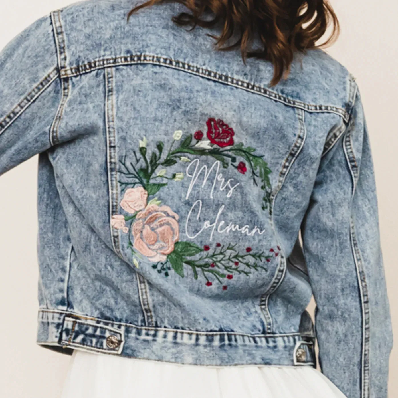 Botanical Denim Bridal Jacket