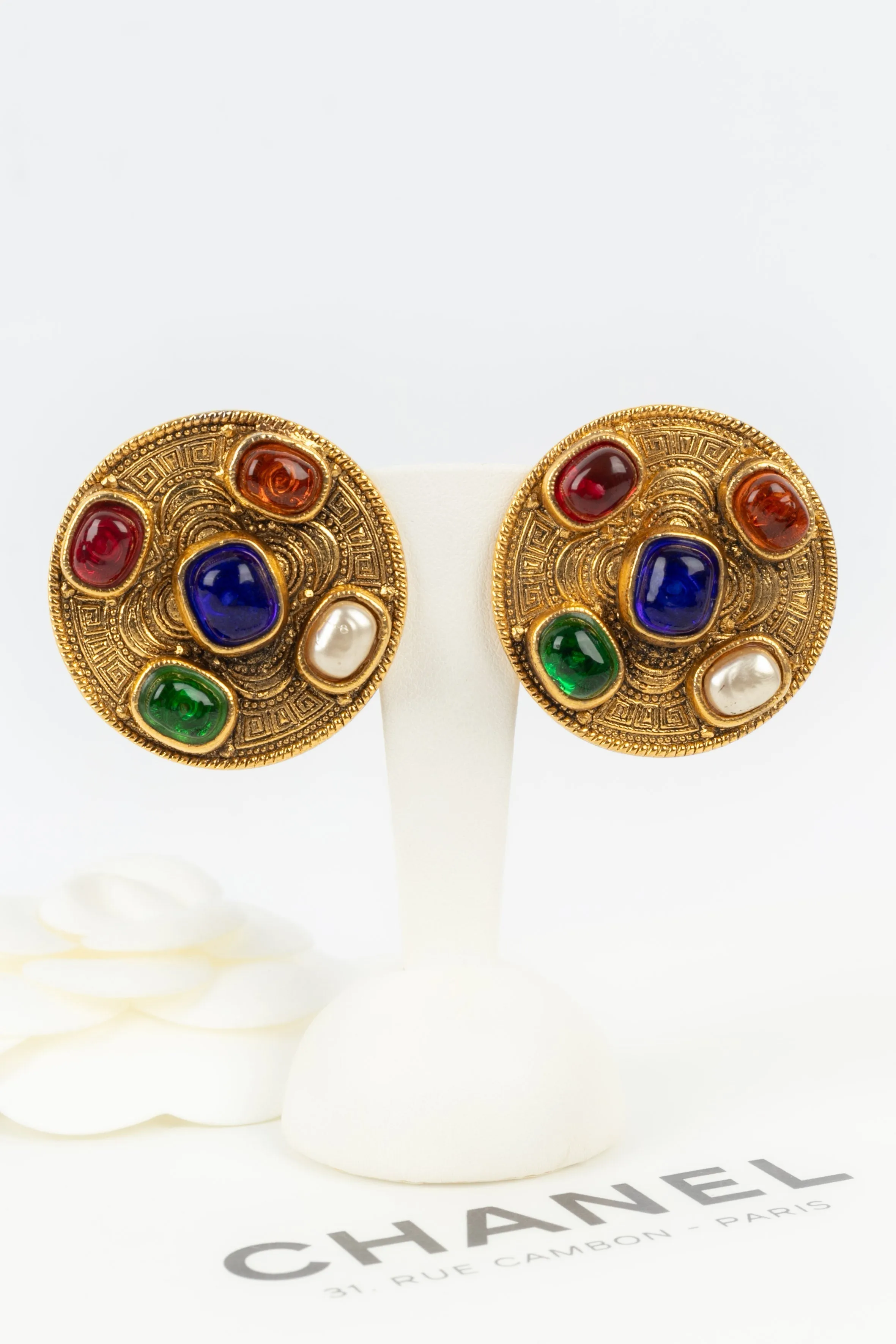 Boucles d'oreilles byzantines Chanel 1984