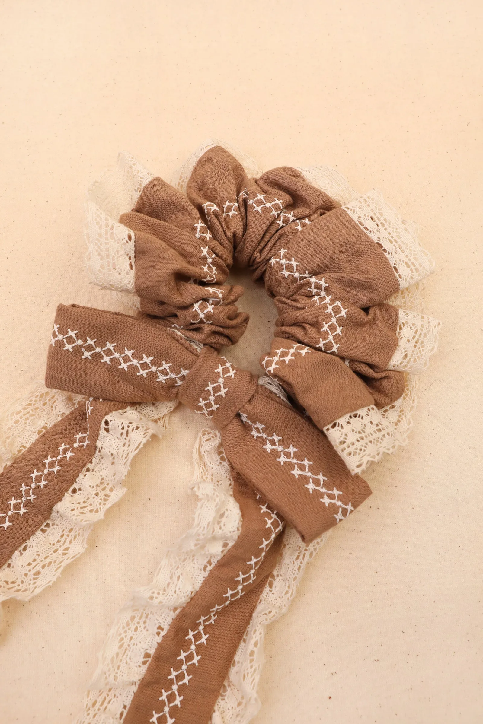 Bow Scrunchie Fawn