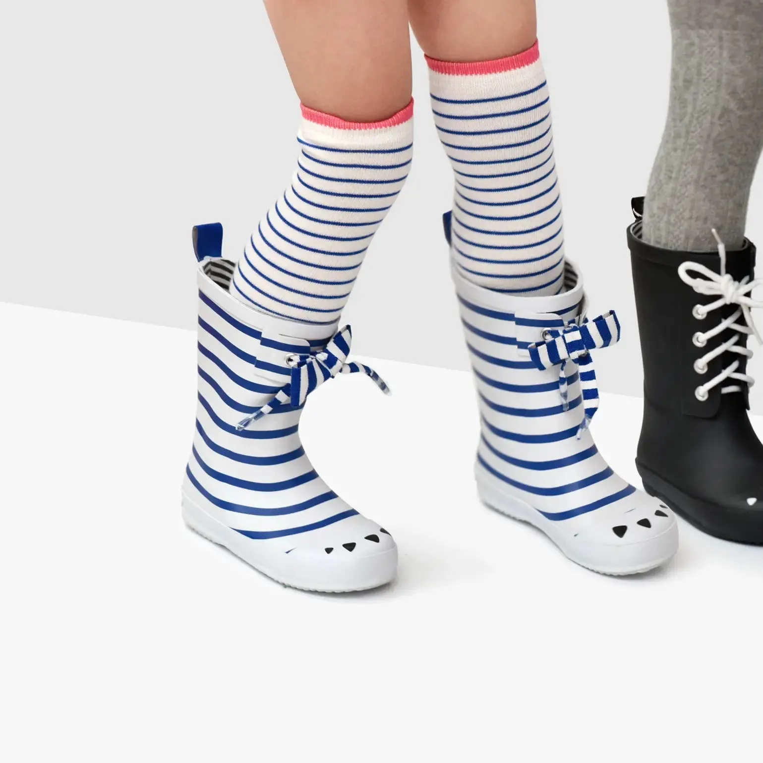 BOXBO Kerran Marine-Stripe Kids Rainboots