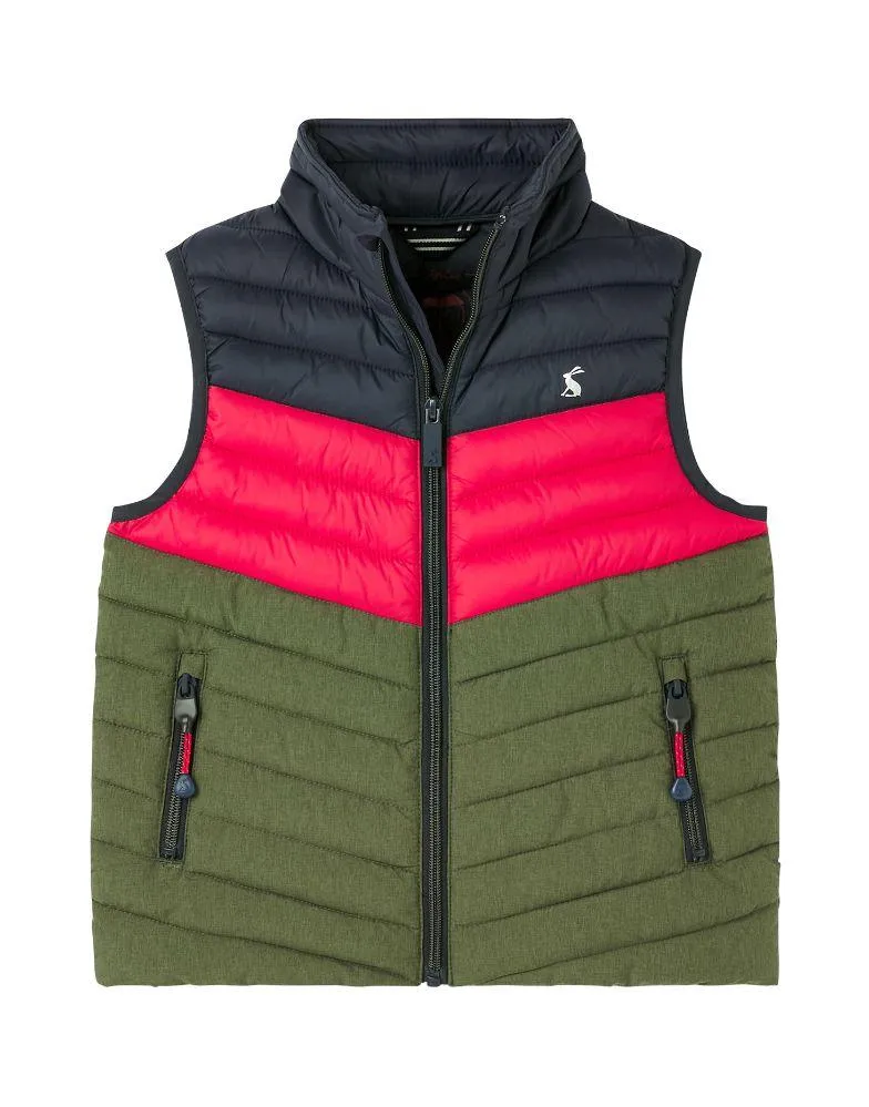 Boys Crofton Colourblock Packable Gilet  | Joules