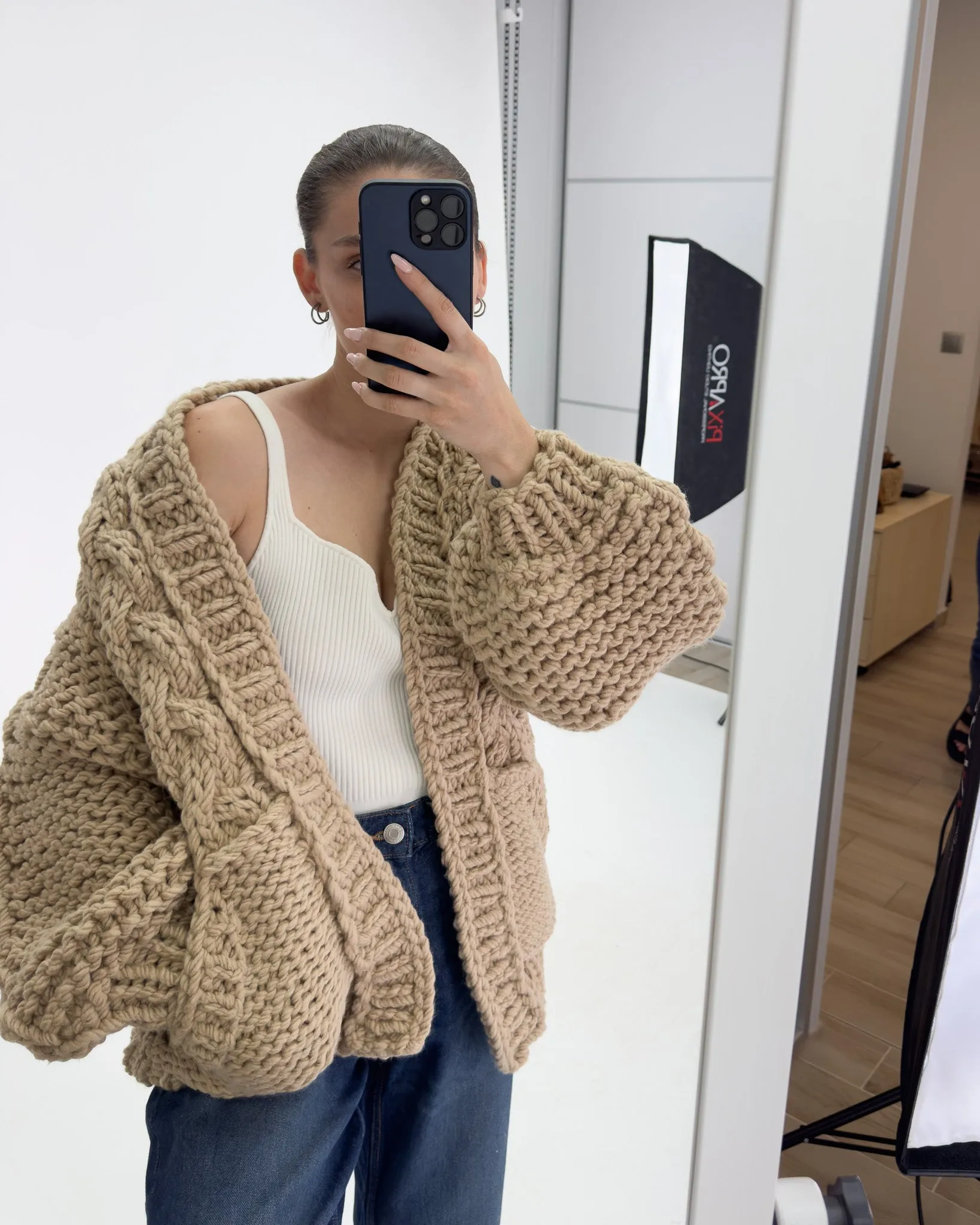 Braided Pocket Cardigan