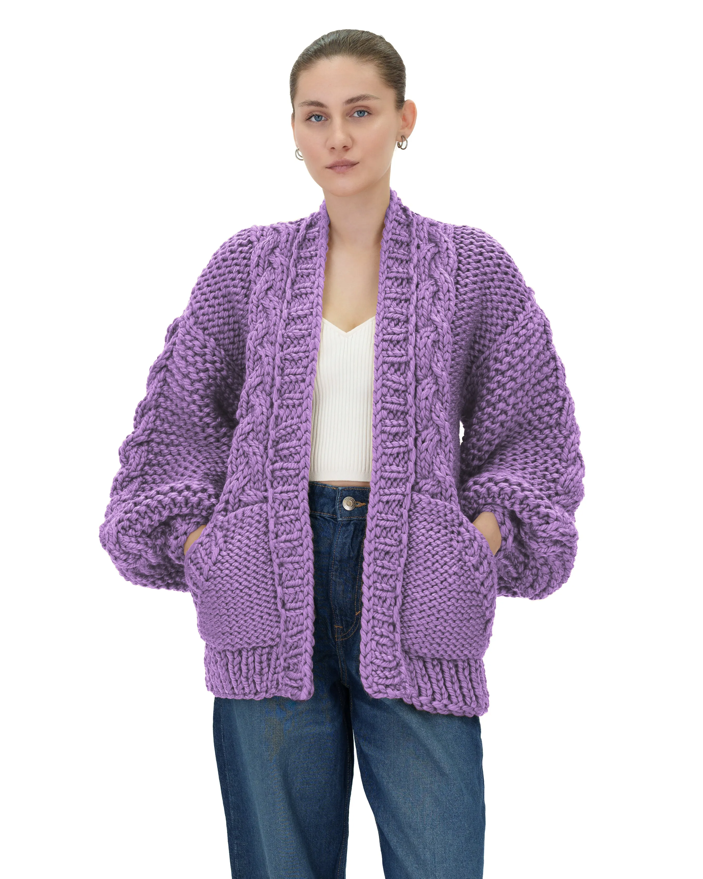 Braided Pocket Cardigan