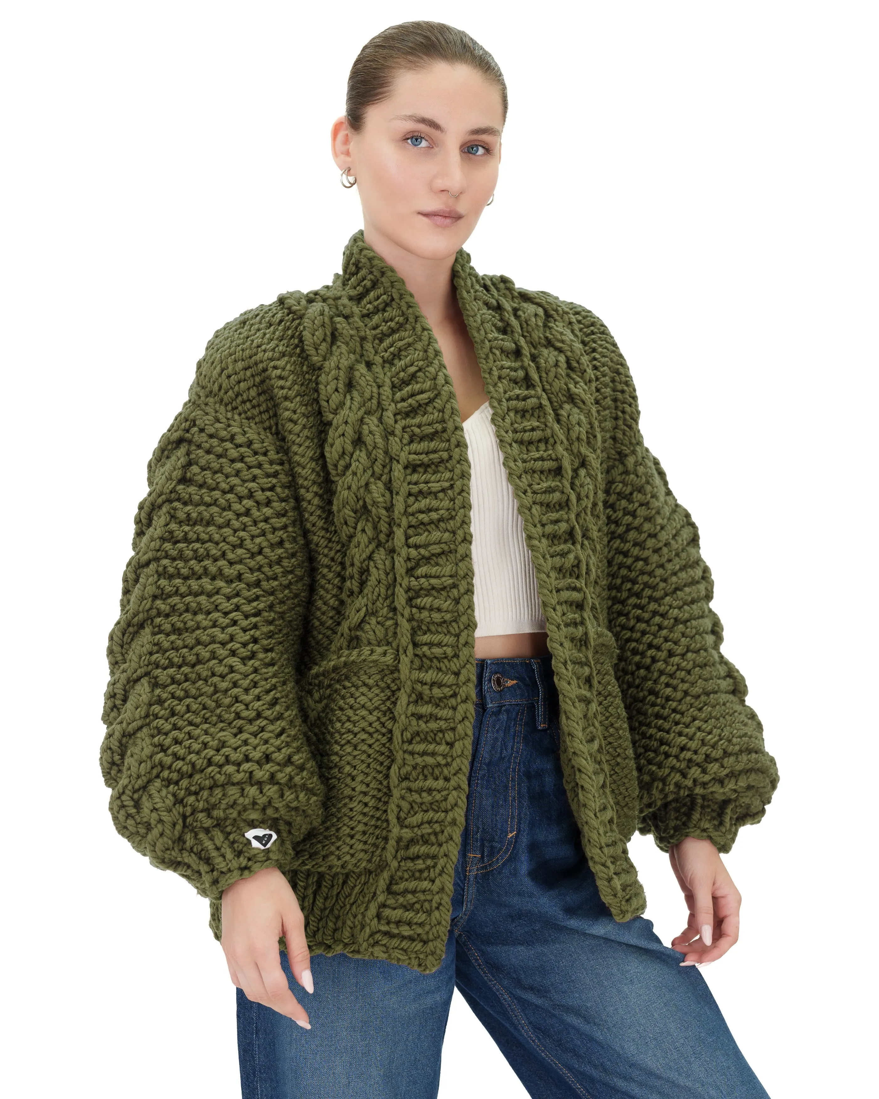 Braided Pocket Cardigan