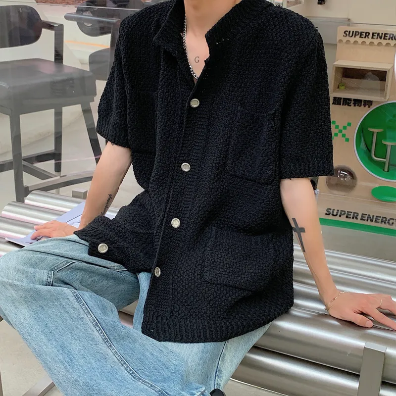 Breathable Knitted Cardigan Casual Shirt