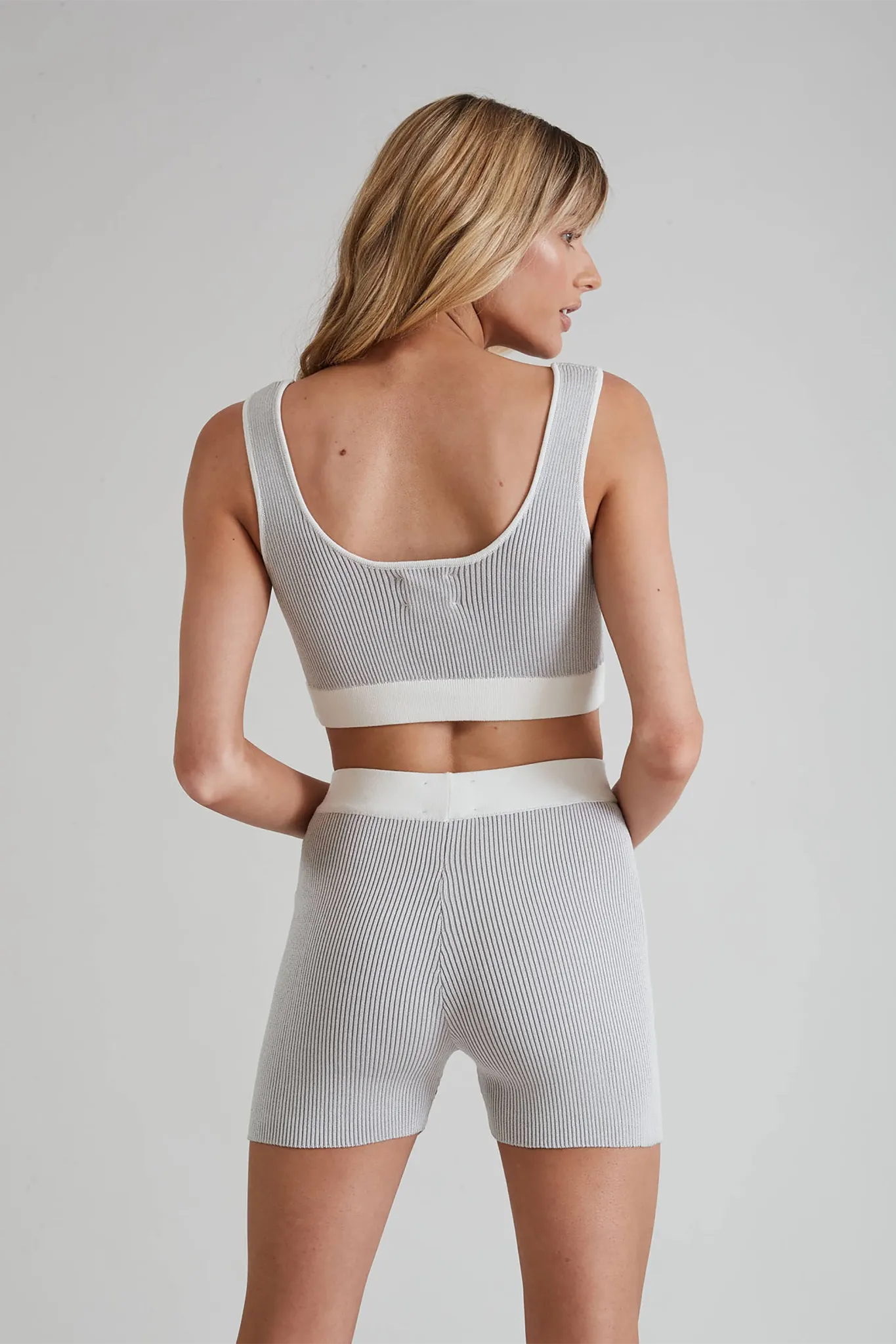 Breeze Rib Crop Top (Dove)