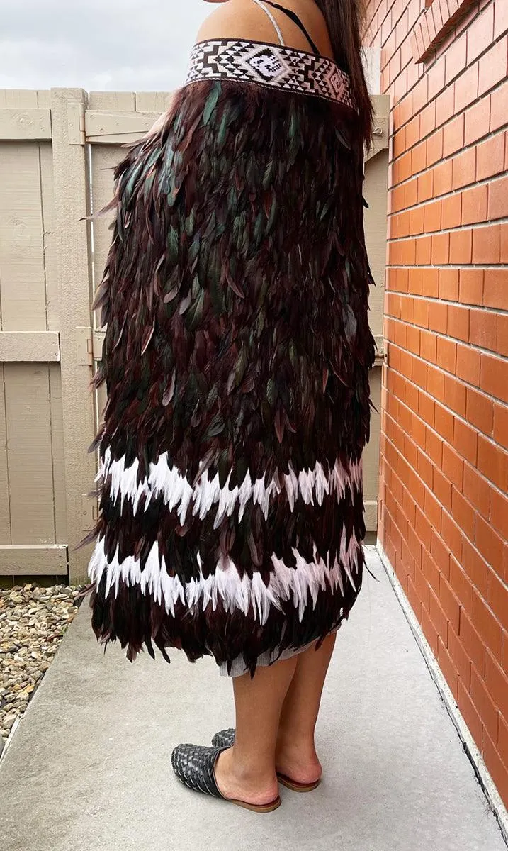 Brown Maori Feather Korowai Cloak