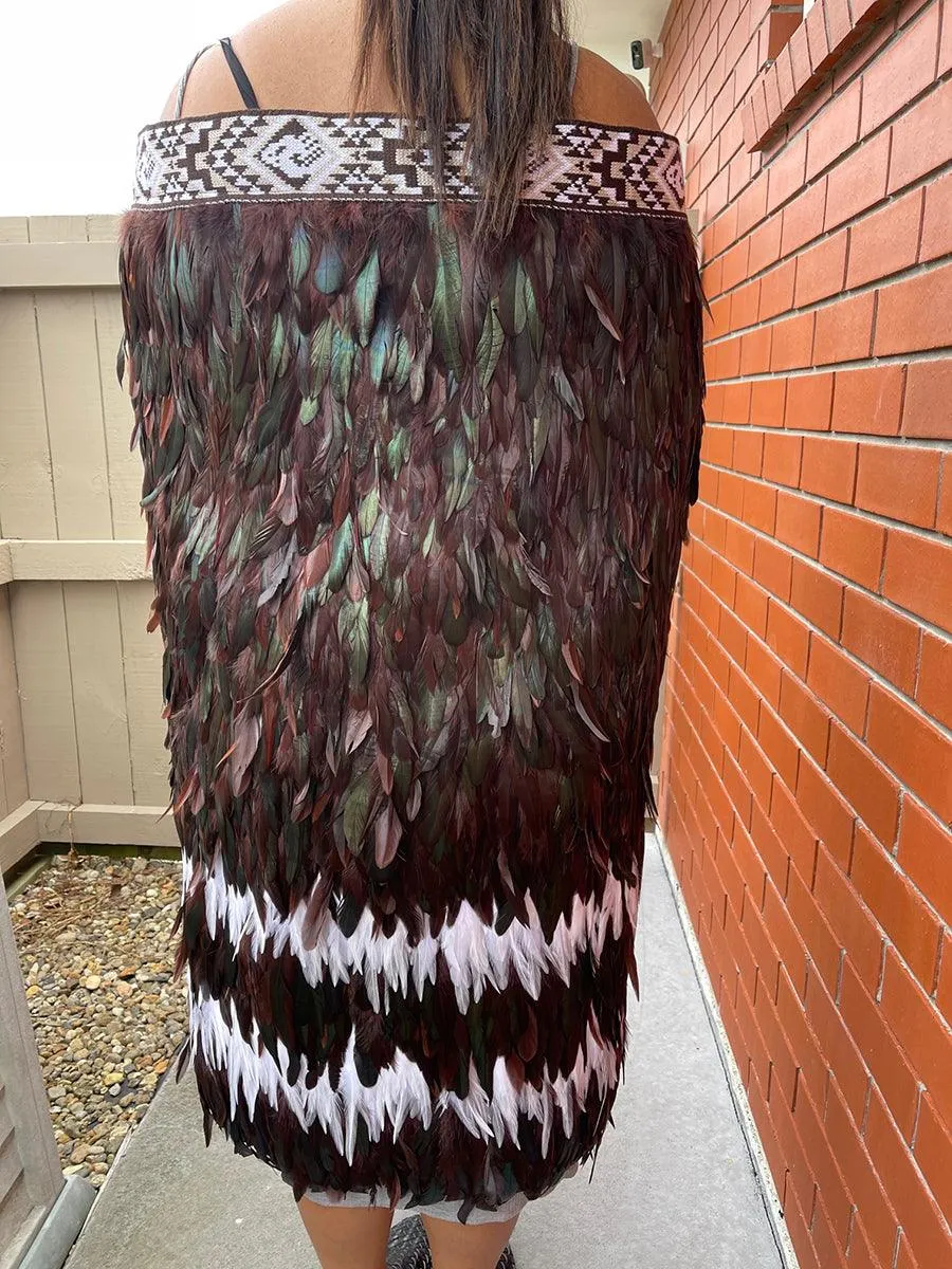 Brown Maori Feather Korowai Cloak