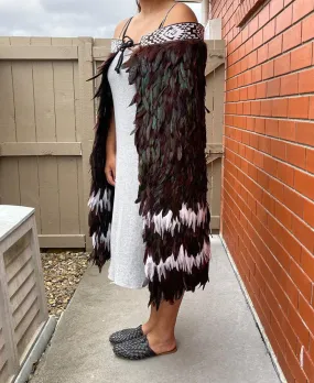 Brown Maori Feather Korowai Cloak