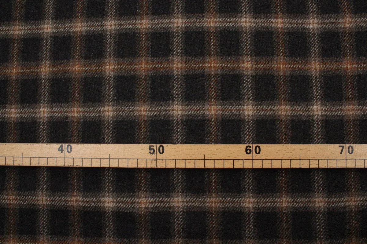 Brown Tartan Wool for Winter Garments