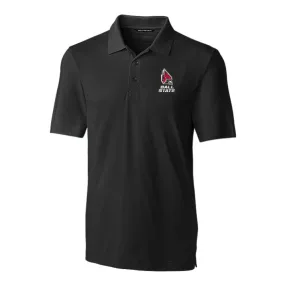 BSU Cardinals Cutter &amp; Buck Forge Stretch Black Polo