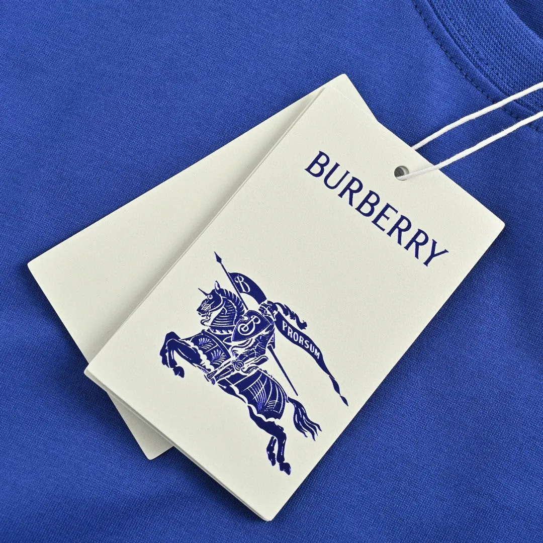 Burberry Embroidered Patch T-Shirt (Blue)