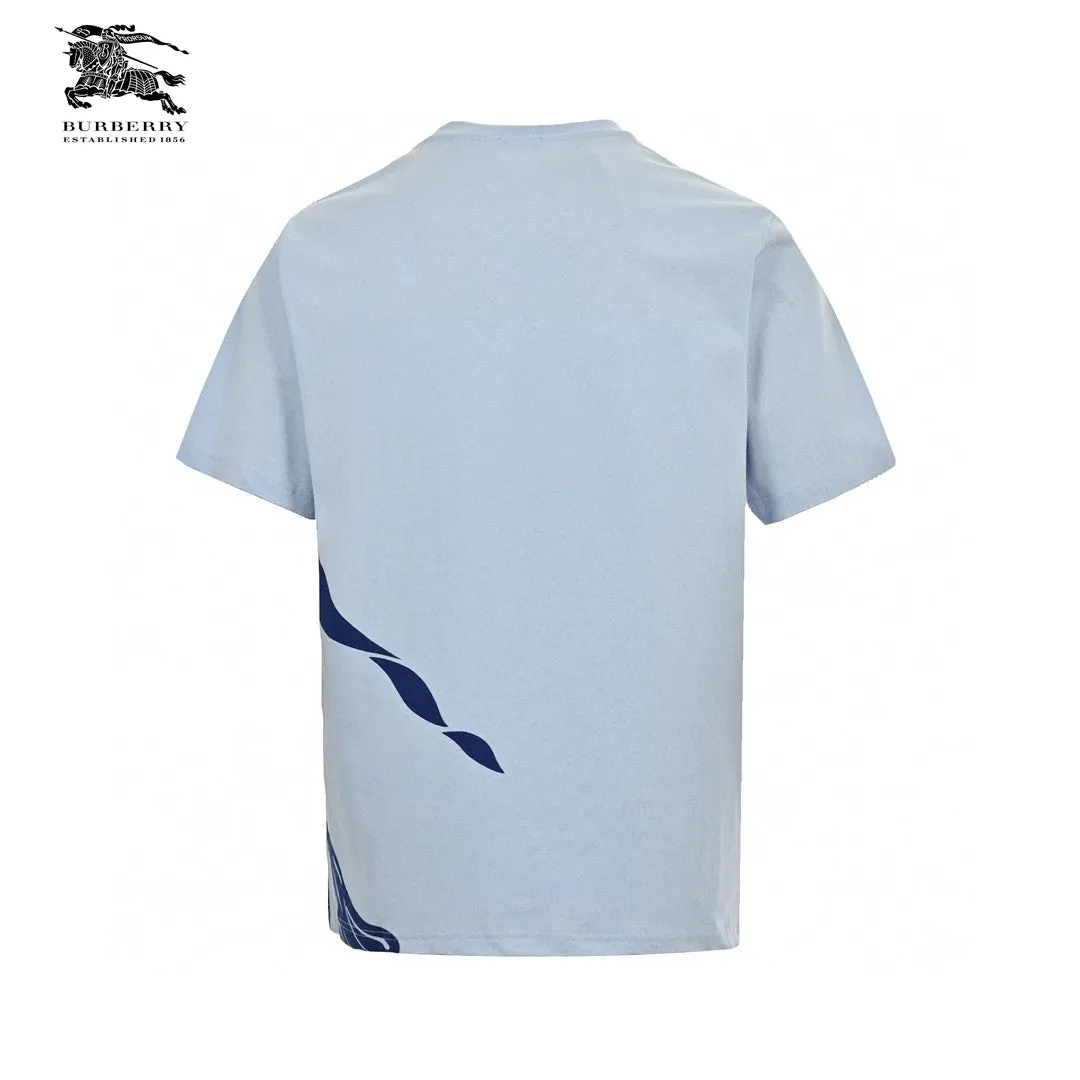 Burberry Knight Print T-Shirt (Light Blue)