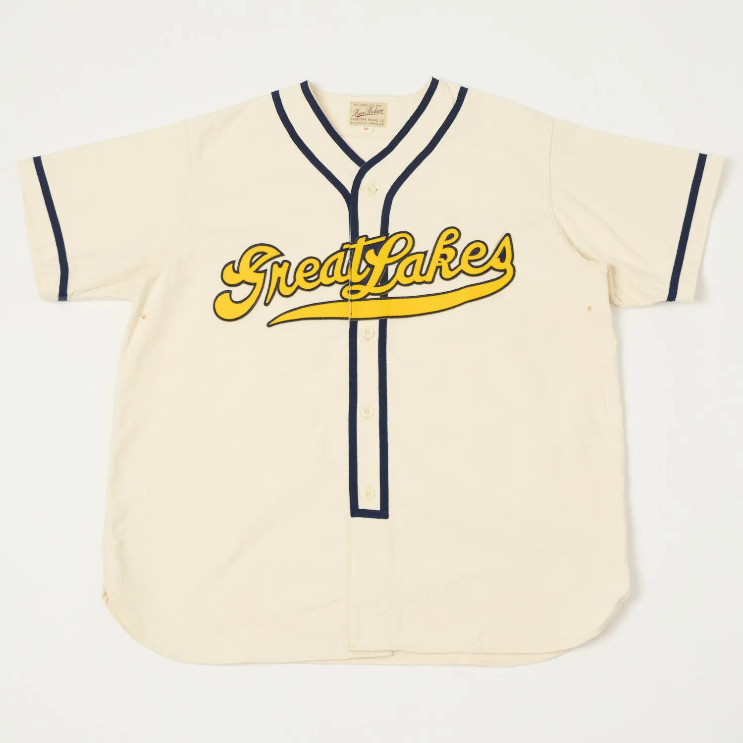 Buzz Rickson's 'Great Lakes' Baseball Shirt - White