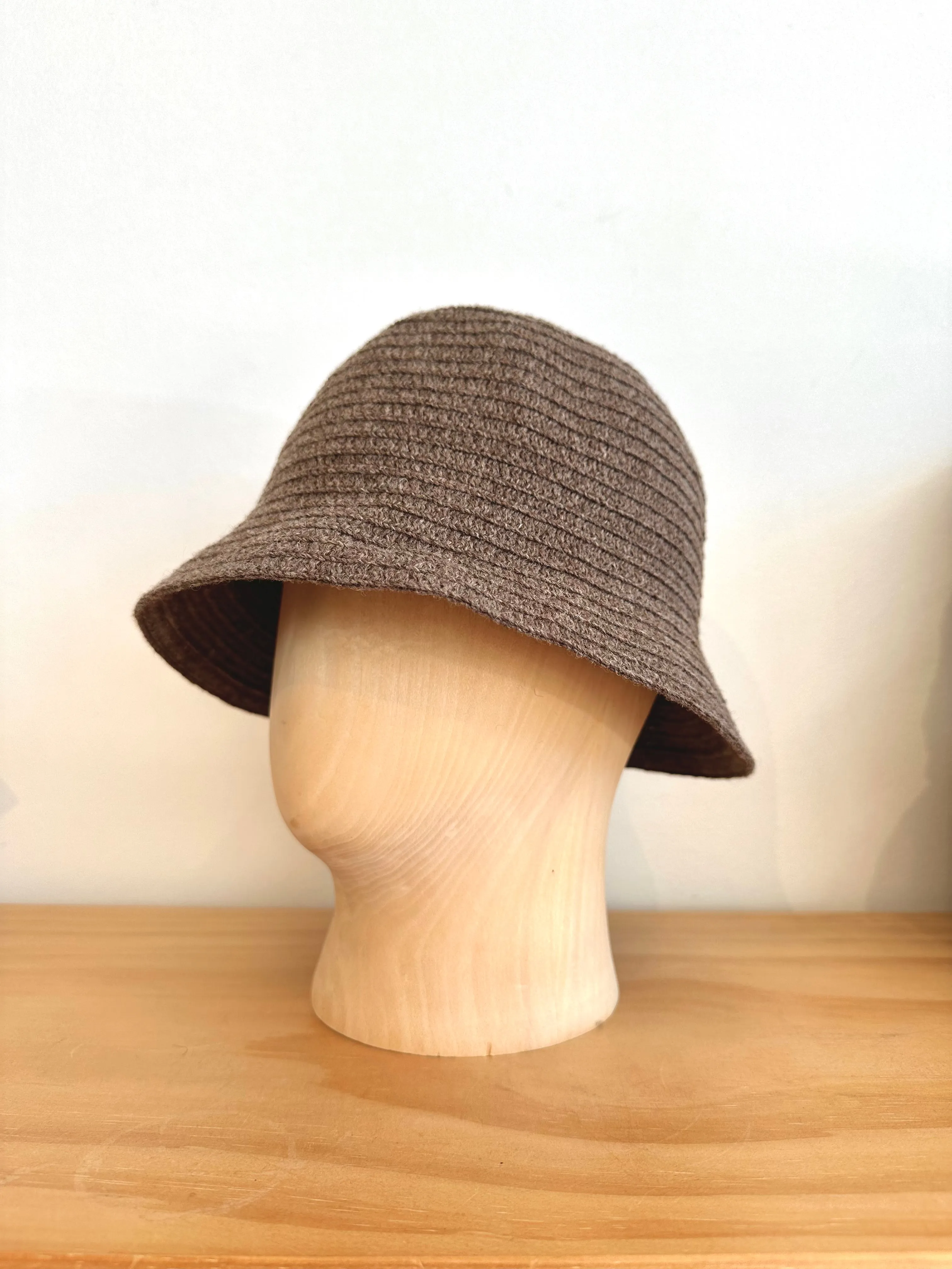 Cableami Beige Wool Braided Dixie Packable Hat