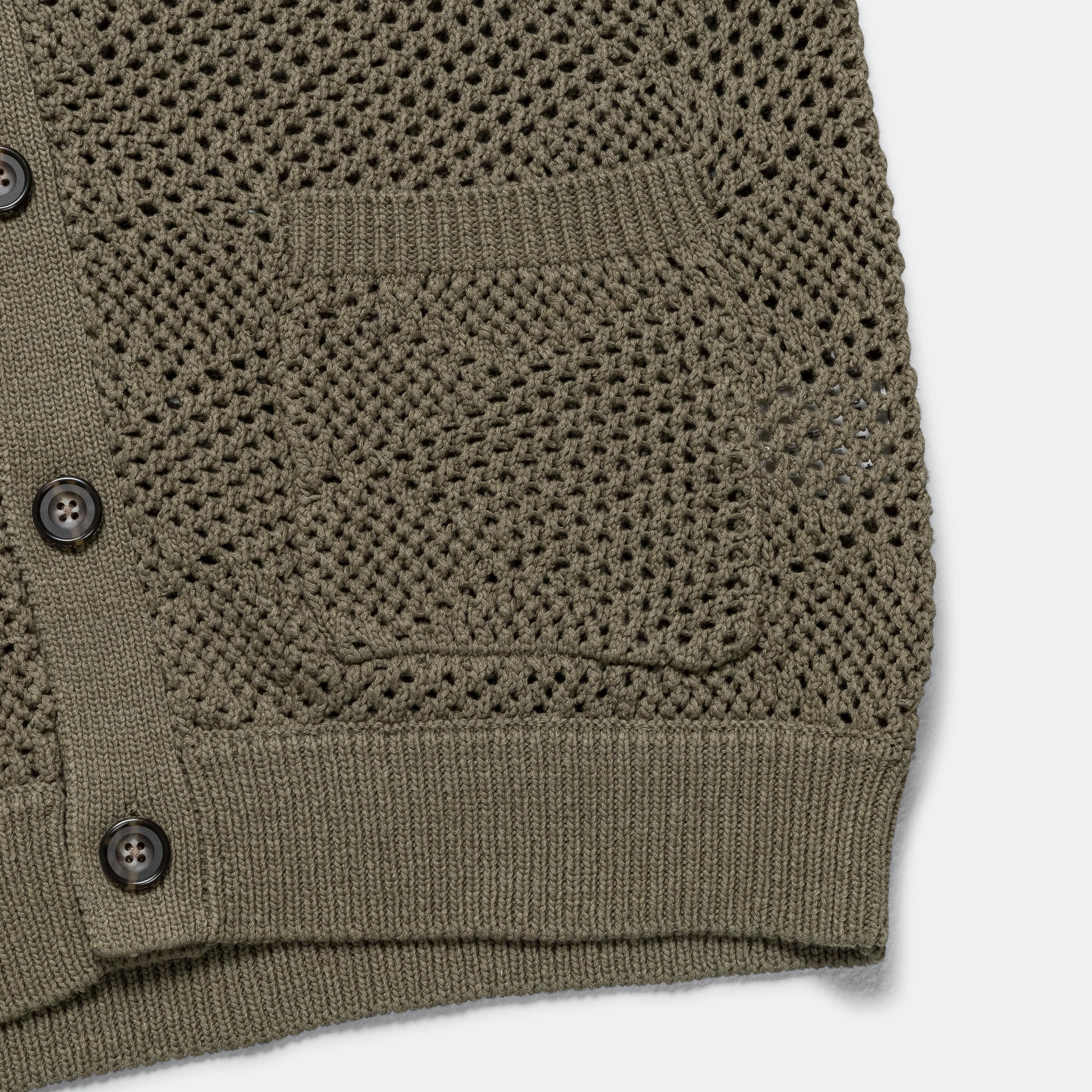 Cardigan Argyle Mesh - Olive