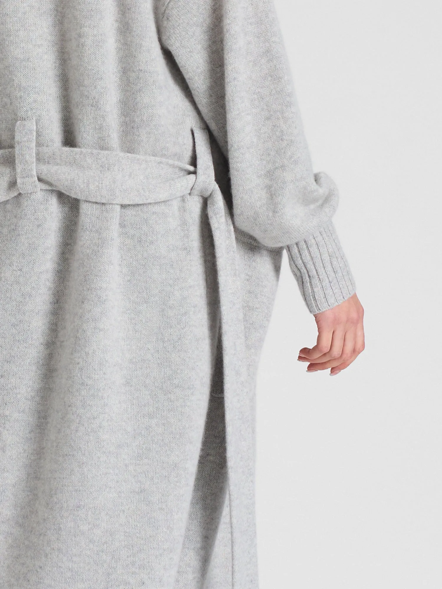 Cashmere coat "Trench" - light grey