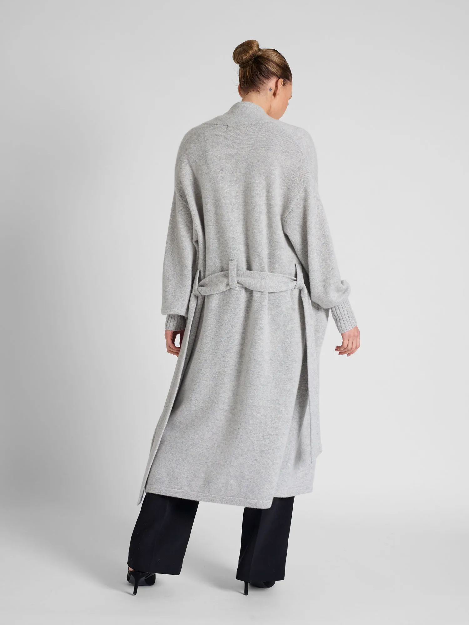 Cashmere coat "Trench" - light grey