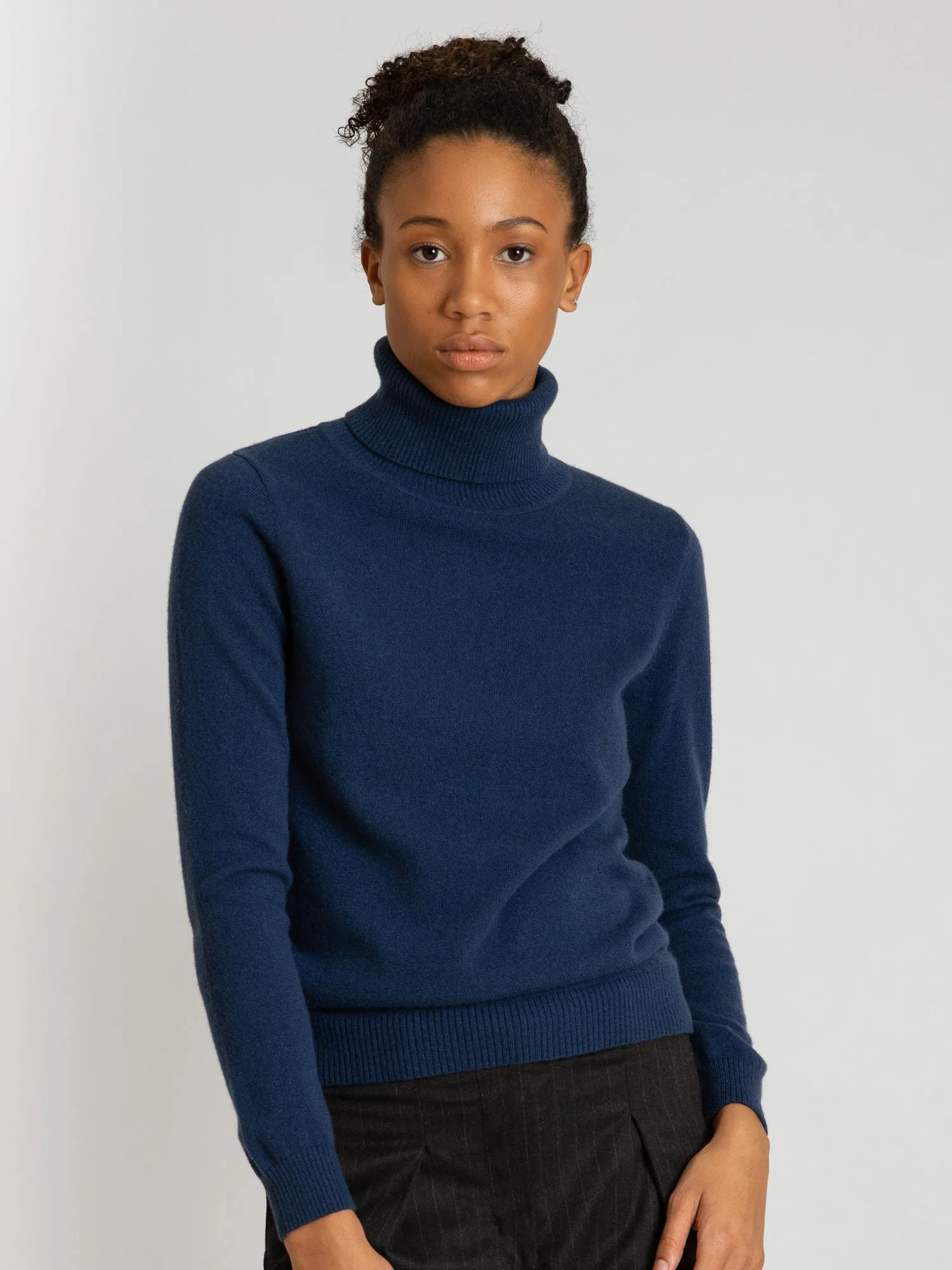 Cashmere sweater "Hedda" - mountain blue