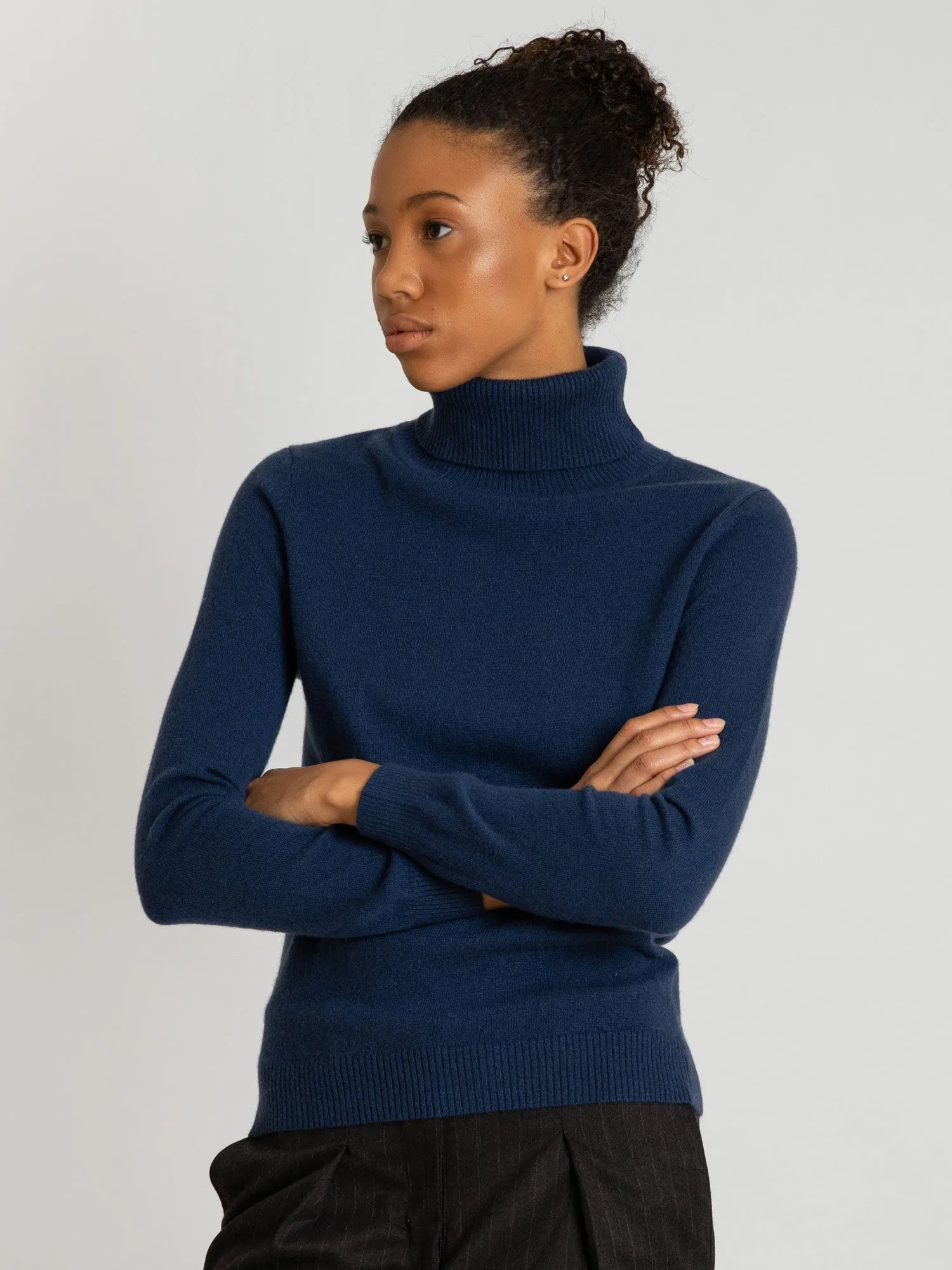 Cashmere sweater "Hedda" - mountain blue