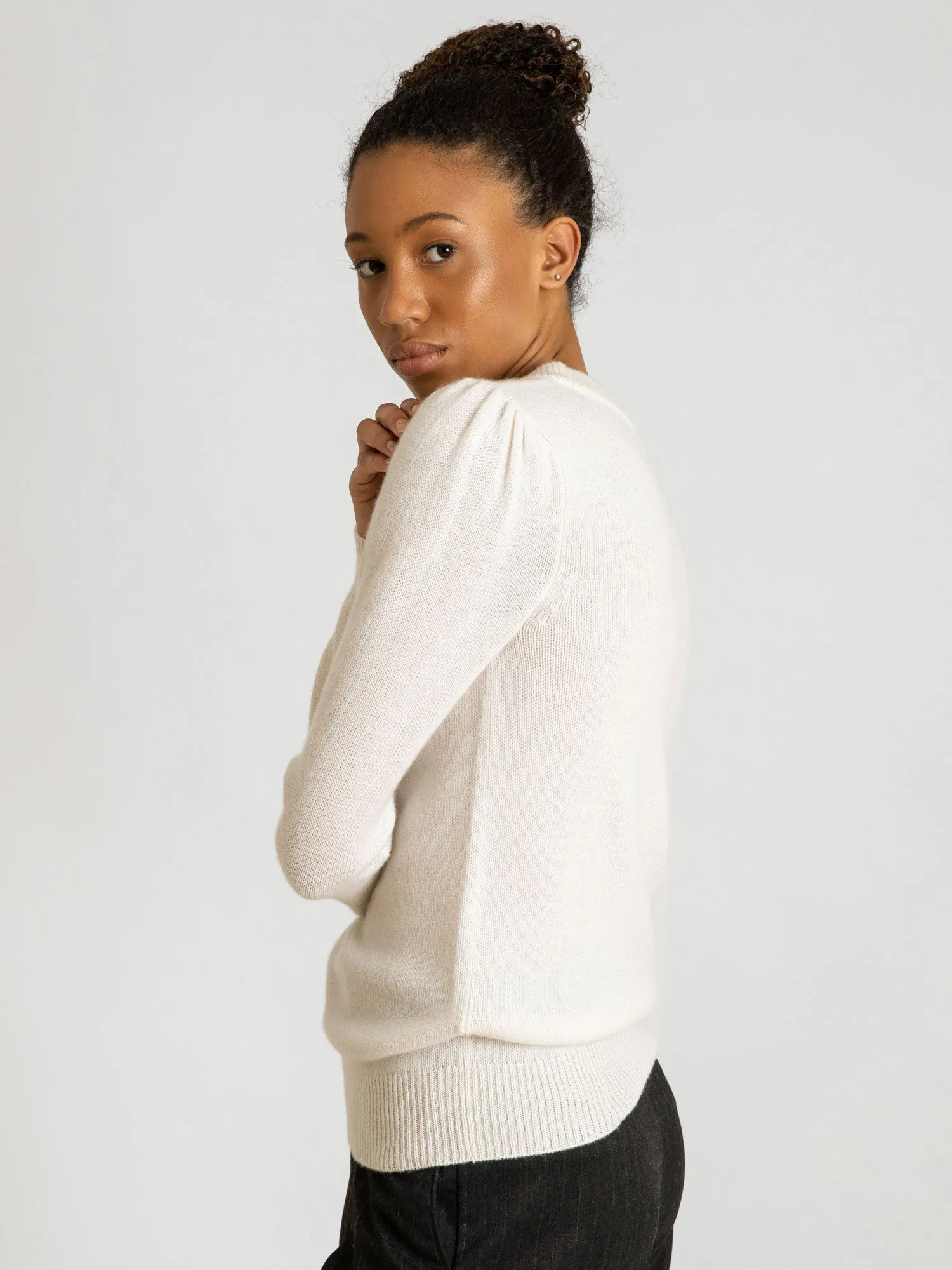 Cashmere sweater "Lola" - white