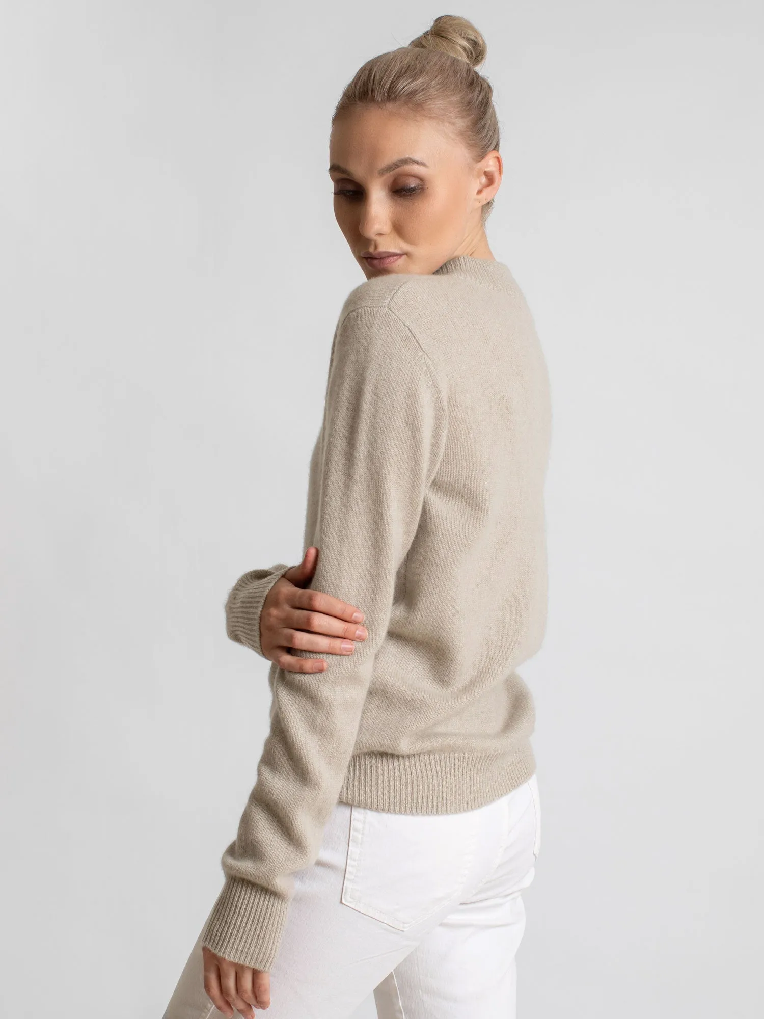 Cashmere sweater "Sofia long" - ginger