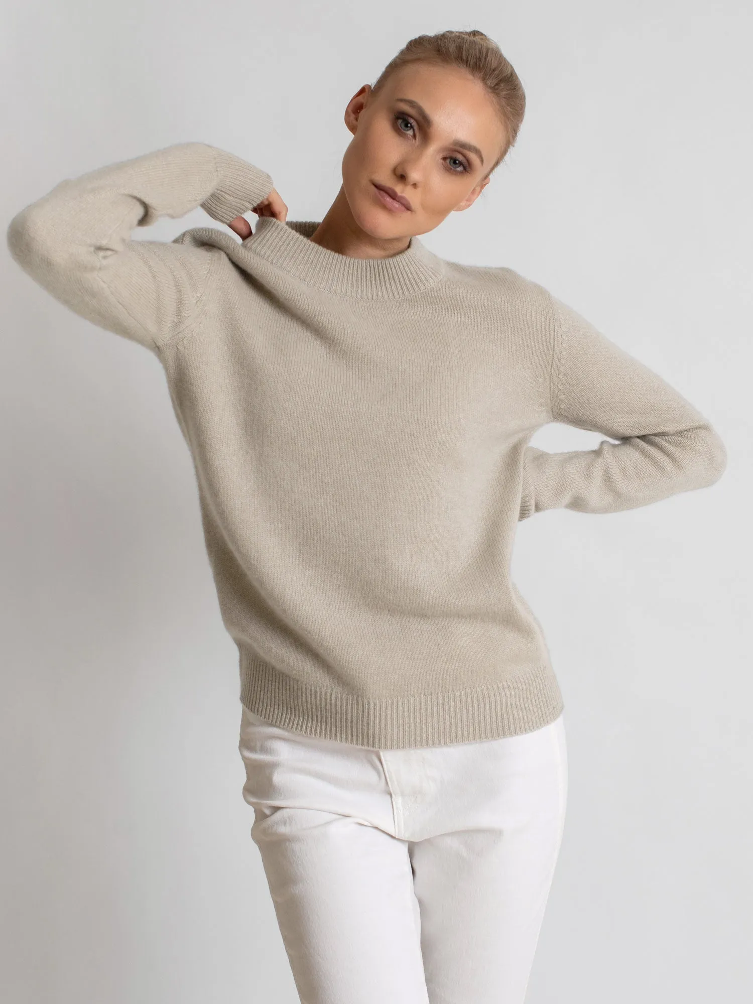 Cashmere sweater "Sofia long" - ginger