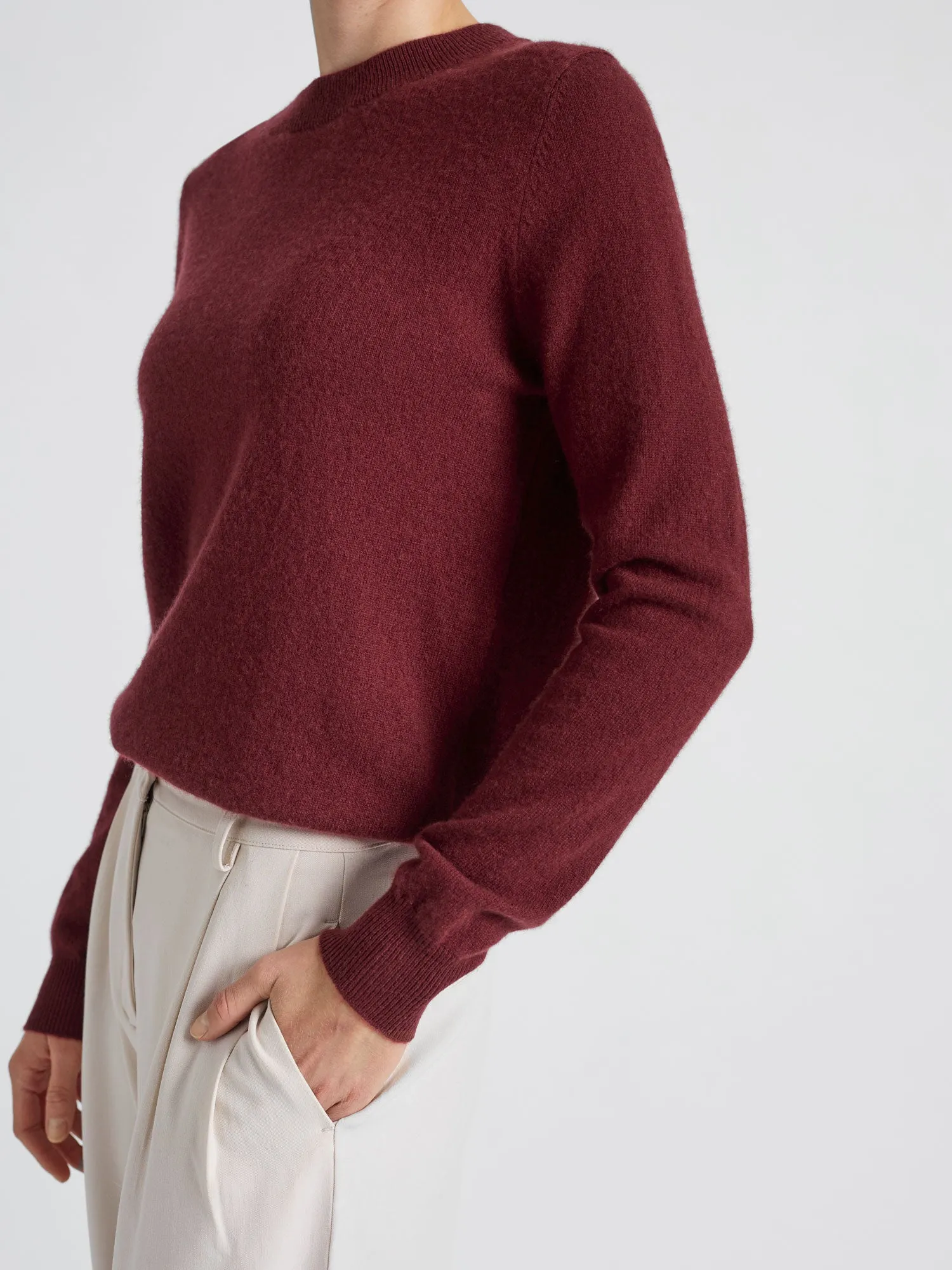 cashmere sweater "Thora" - Bordeaux