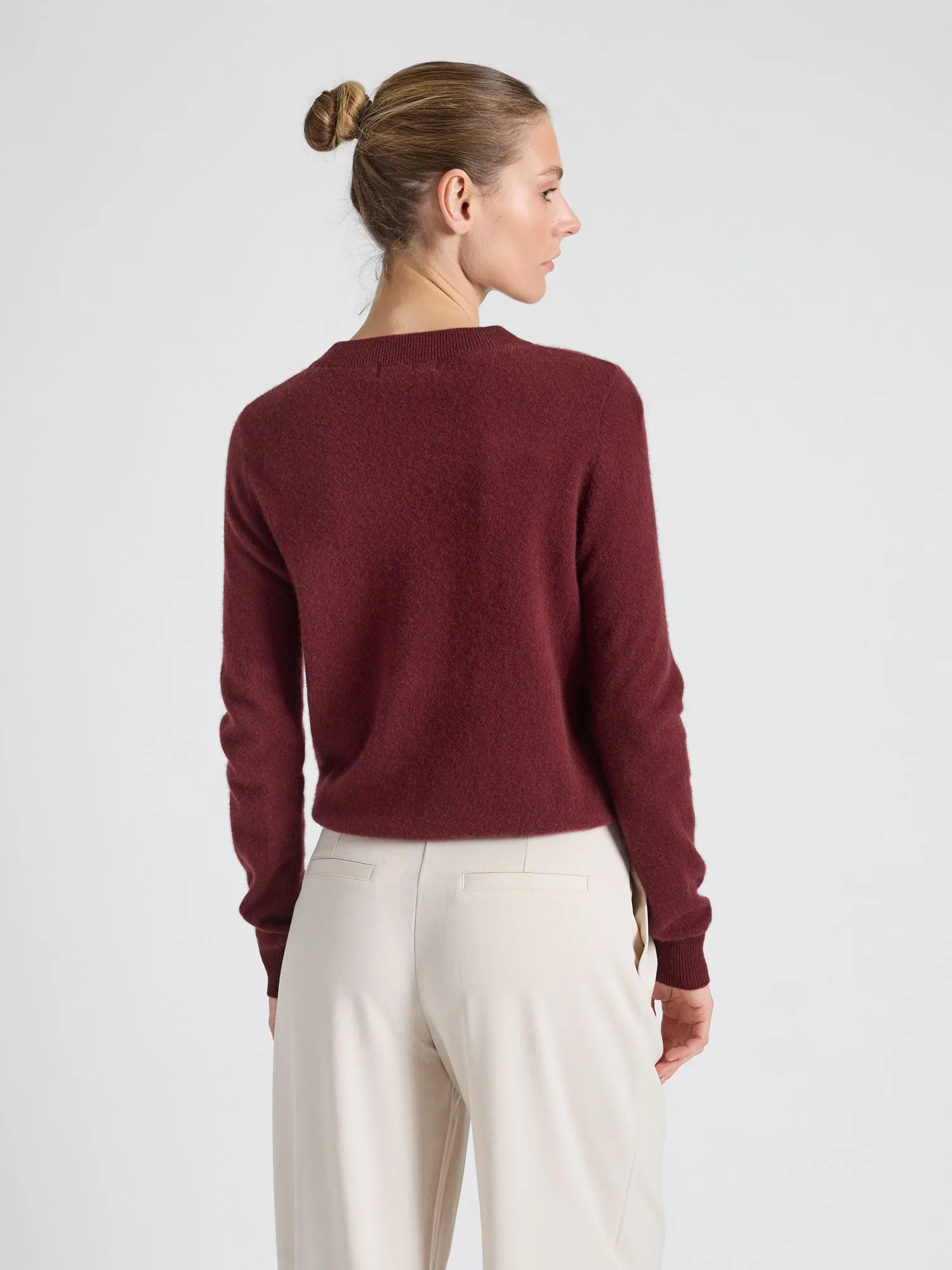 cashmere sweater "Thora" - Bordeaux