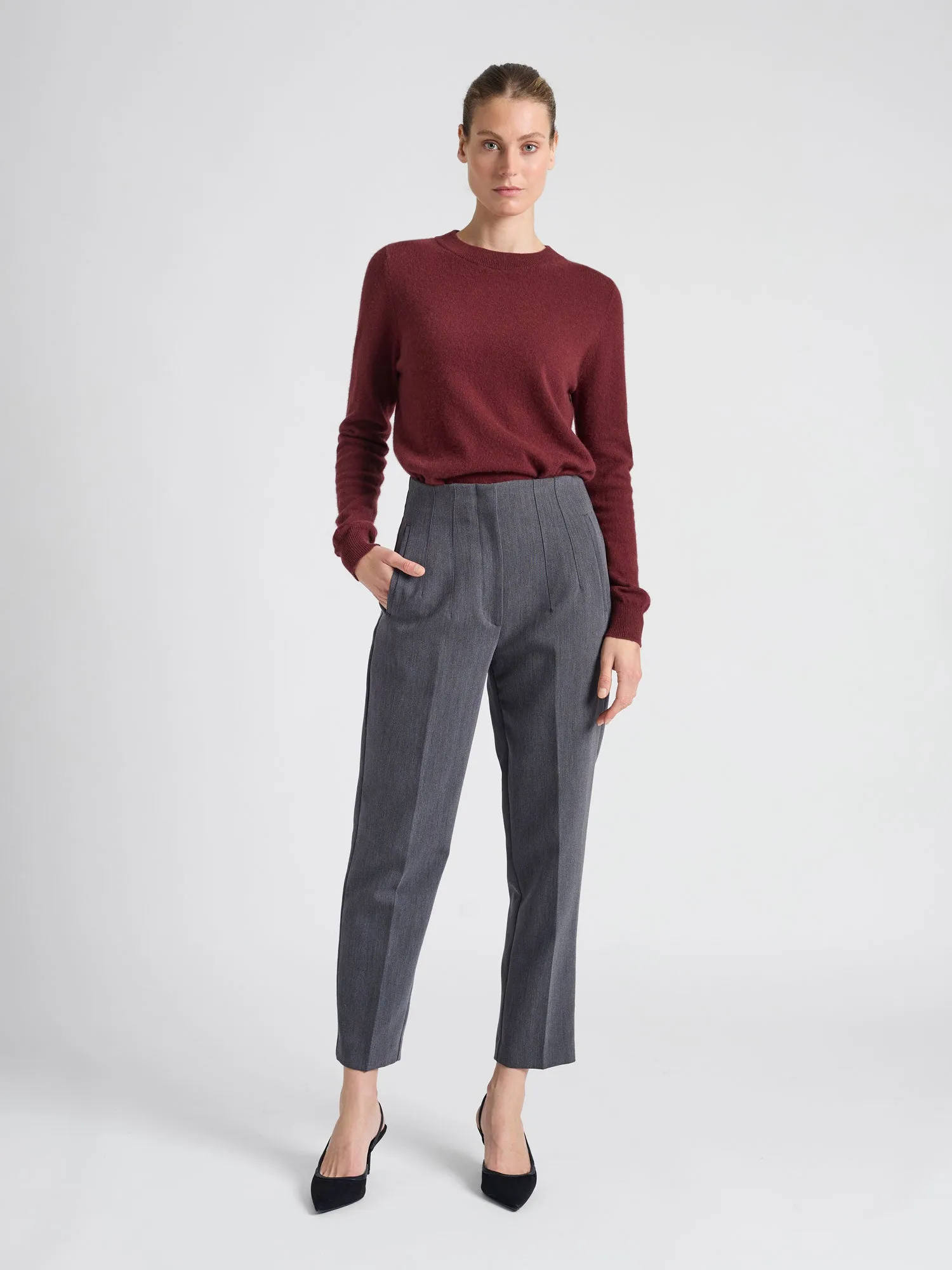 cashmere sweater "Thora" - Bordeaux