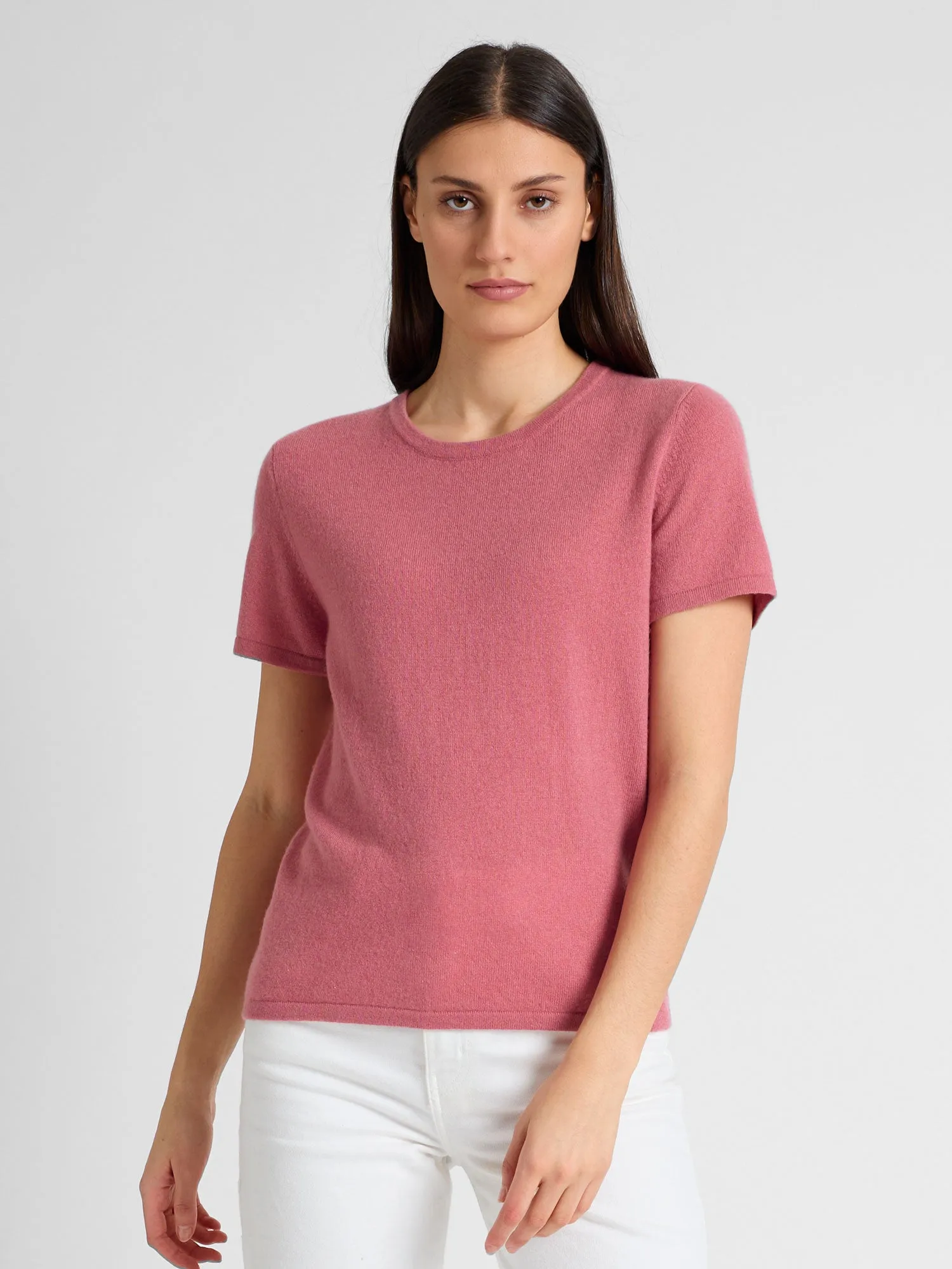 Cashmere T-shirt "Fresh" - pink berry