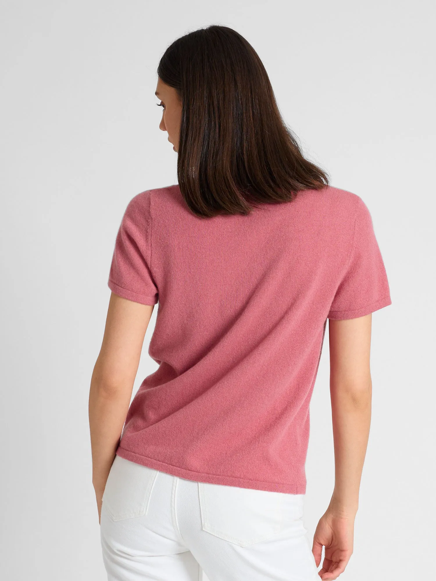 Cashmere T-shirt "Fresh" - pink berry